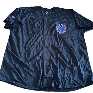 Vintage 90s Russell Athletic New York Mets Jersey 
Black
